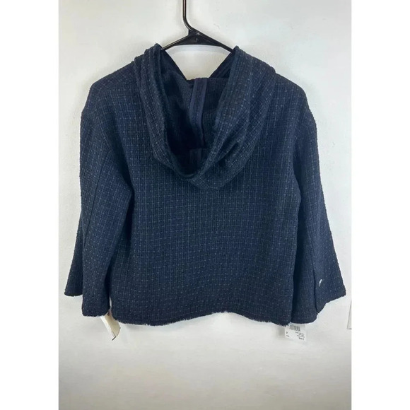 Marella Tweed Hooded Pullover Jacket Midnight Blue - Picture 12 of 16